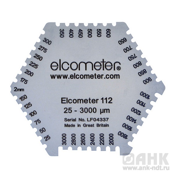 Гексагональная алюминиевая гребенка Elcometer 112AL