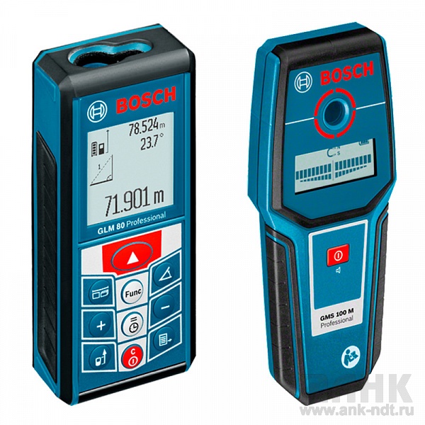 Лазерный дальномер Bosch GLM 80 с детектором GMS 100M