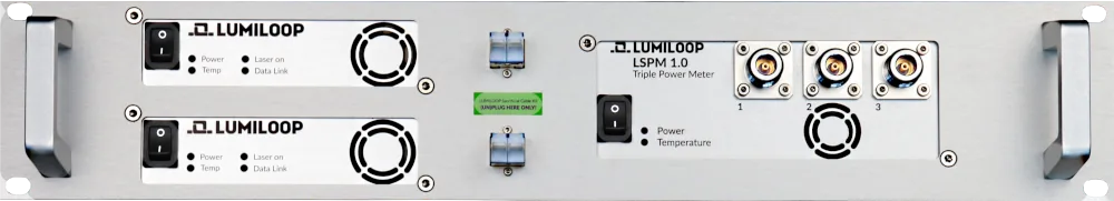 Компоненты LSFrame LUMILOOP GmbH 19-дюймовая передняя панель, 2x компьютерных интерфейса CI-250 и 1x измеритель мощности LSPM